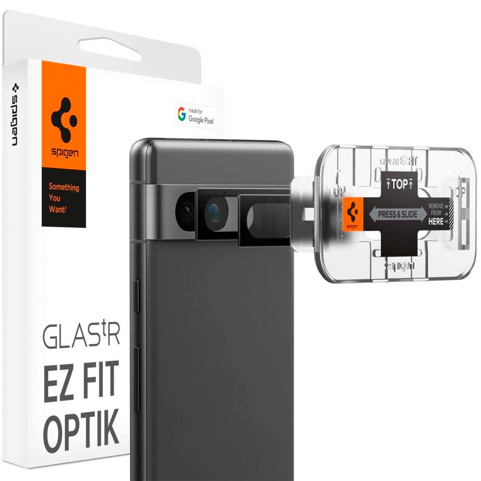 Spigen Glas.tR Optik für Google Pixel 7a – 2x gehärtete Glas Folien für die Kamera – undefined