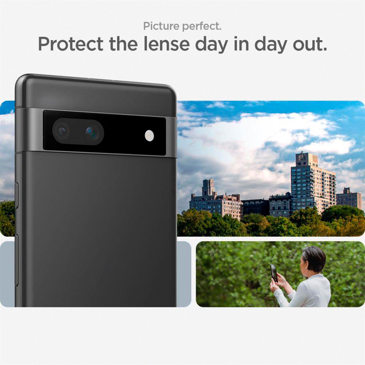 Spigen Glas.tR Optik für Google Pixel 7a – 2x gehärtete Glas Folien für die Kamera – Weiteres Produktbild 5