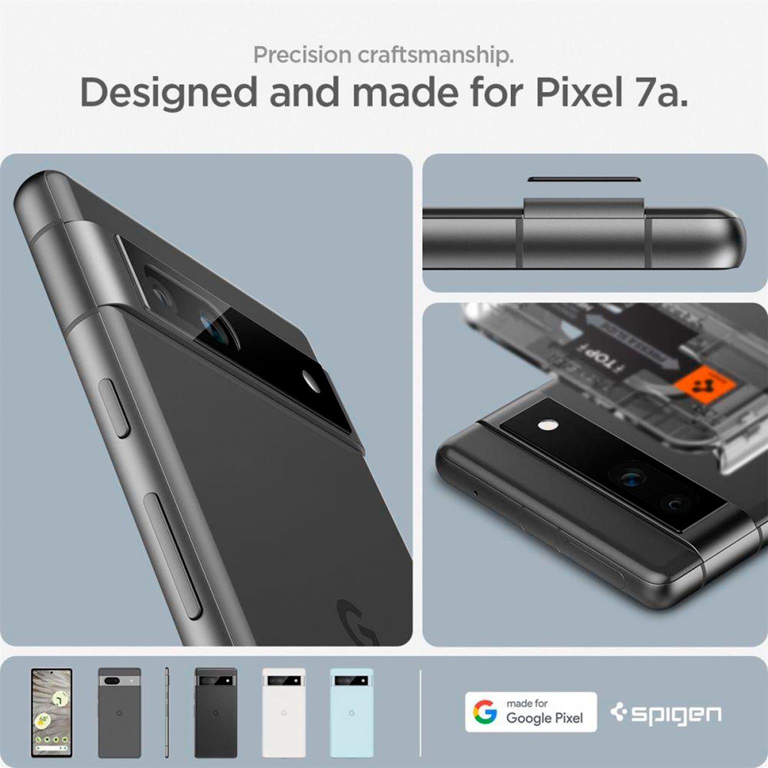Spigen Glas.tR Optik für Google Pixel 7a – 2x gehärtete Glas Folien für die Kamera – Weiteres Produktbild 8