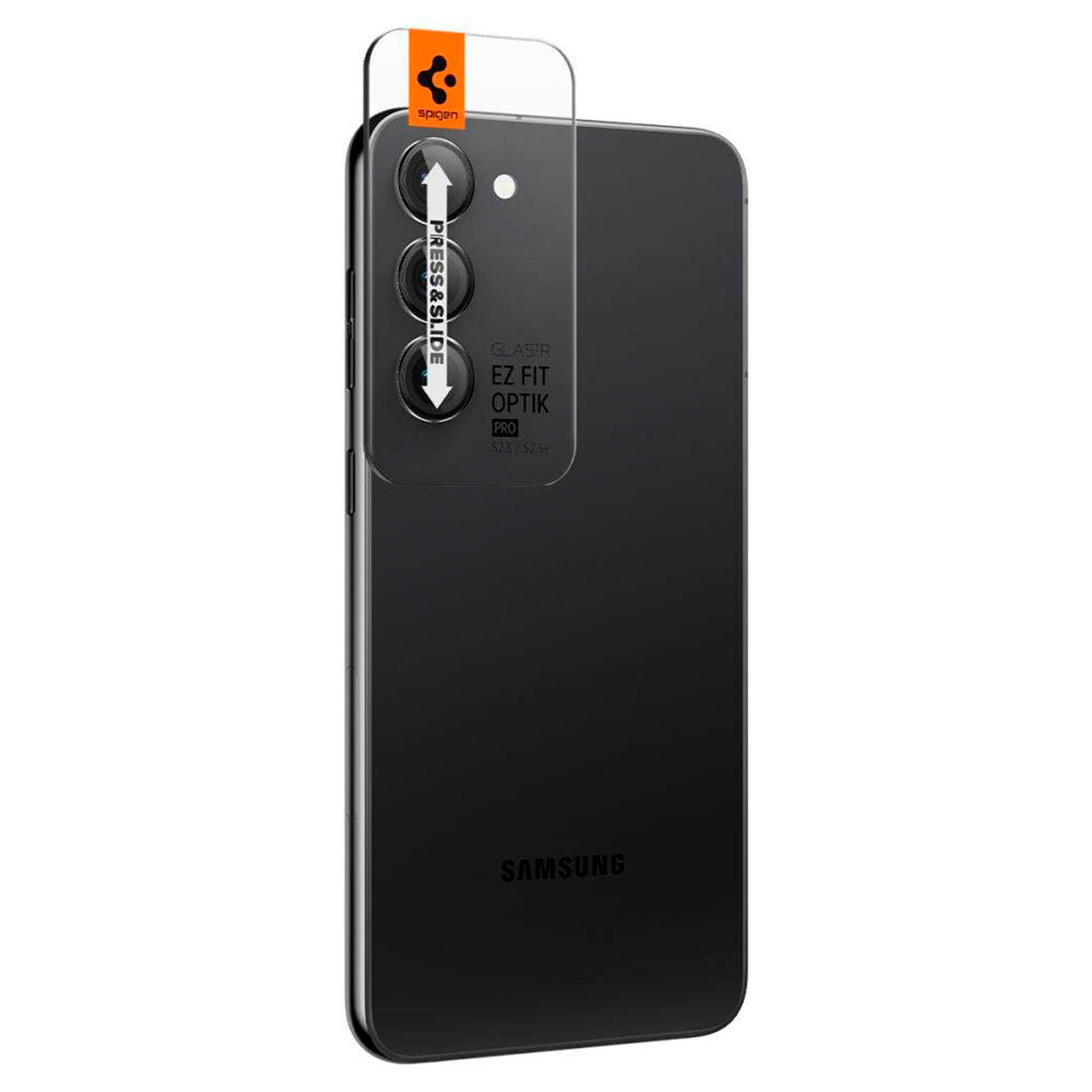 Spigen Glas.tR EZ Fit Optik Pro für Samsung Galaxy S23 & S23+ – Hartglasabdeckung für Smartphone Kamera – Weiteres Produktbild 3 Spigen Glas.tR EZ Fit Optik Pro für Samsung Galaxy S23 & S23+ – Hartglasabdeckung für Smartphone Kamera – Weiteres Produktbild 3