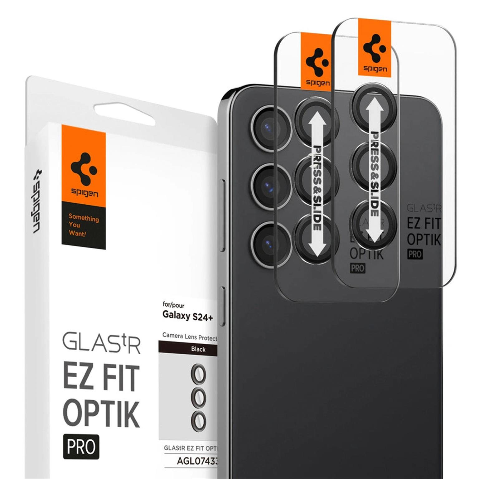 Spigen Glas.tR EZ Fit Optik Pro für Samsung Galaxy S24 Plus – Hartglasabdeckung für Smartphone Kamera – undefined