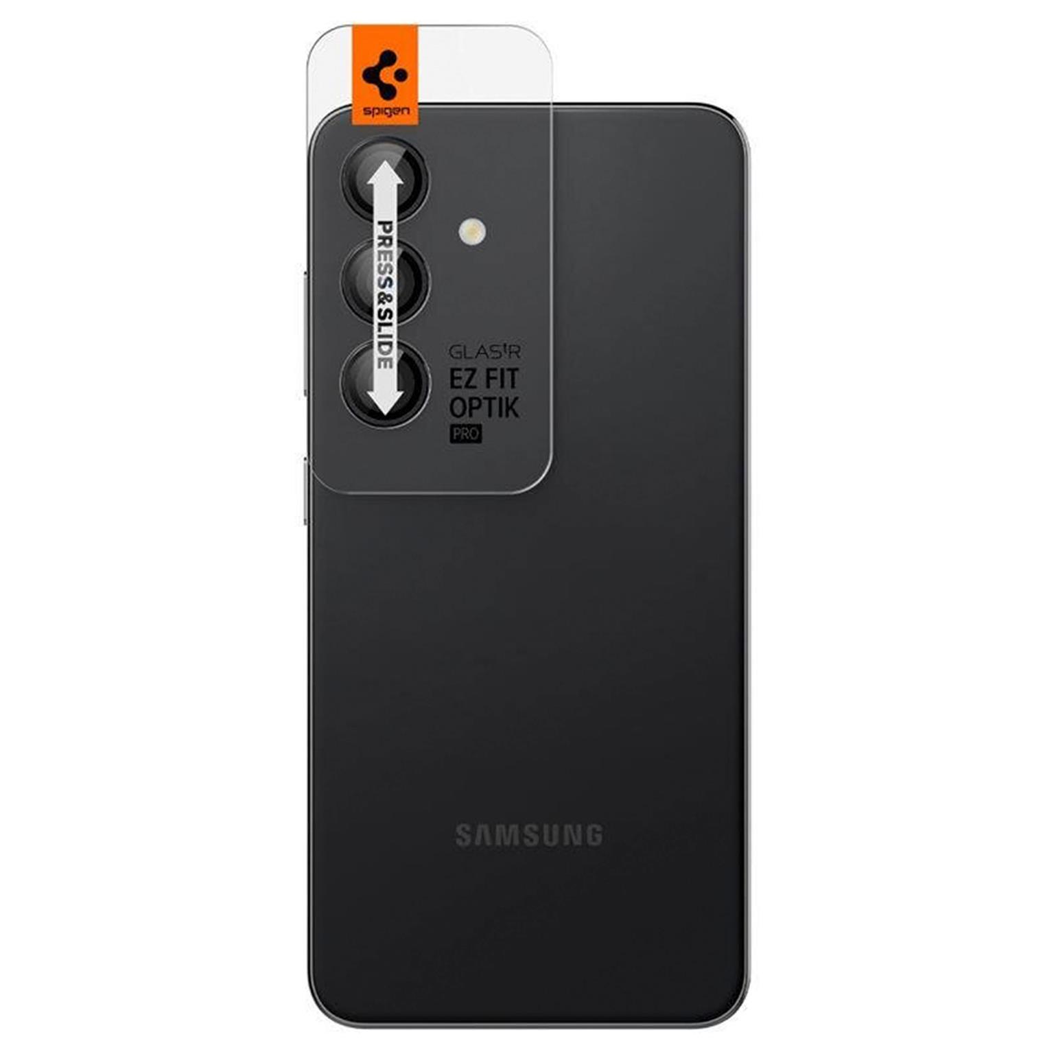 Spigen Glas.tR EZ Fit Optik Pro für Samsung Galaxy S24 Plus – Hartglasabdeckung für Smartphone Kamera – Weiteres Produktbild 1