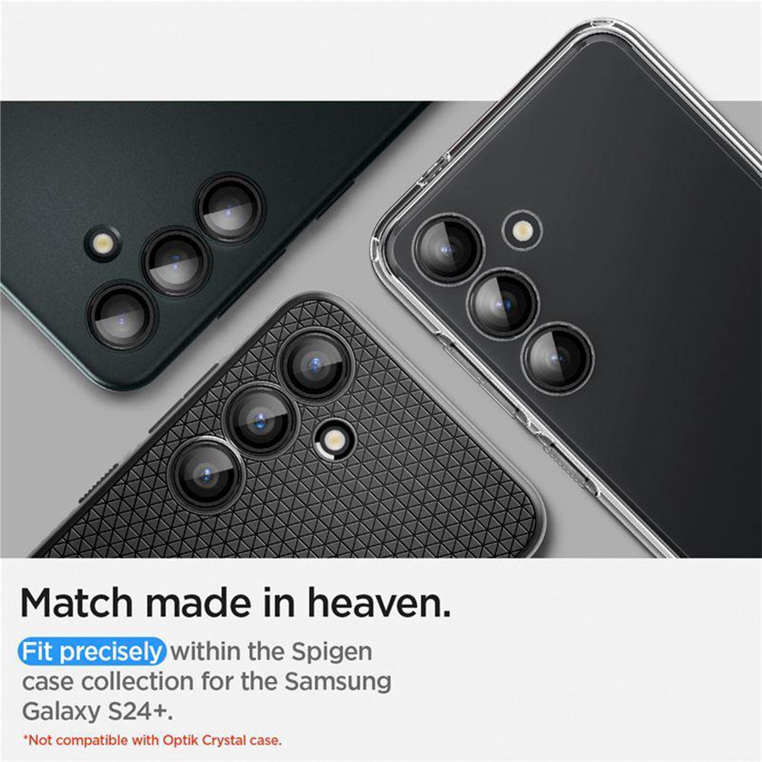 Spigen Glas.tR EZ Fit Optik Pro für Samsung Galaxy S24 Plus – Hartglasabdeckung für Smartphone Kamera – Weiteres Produktbild 6