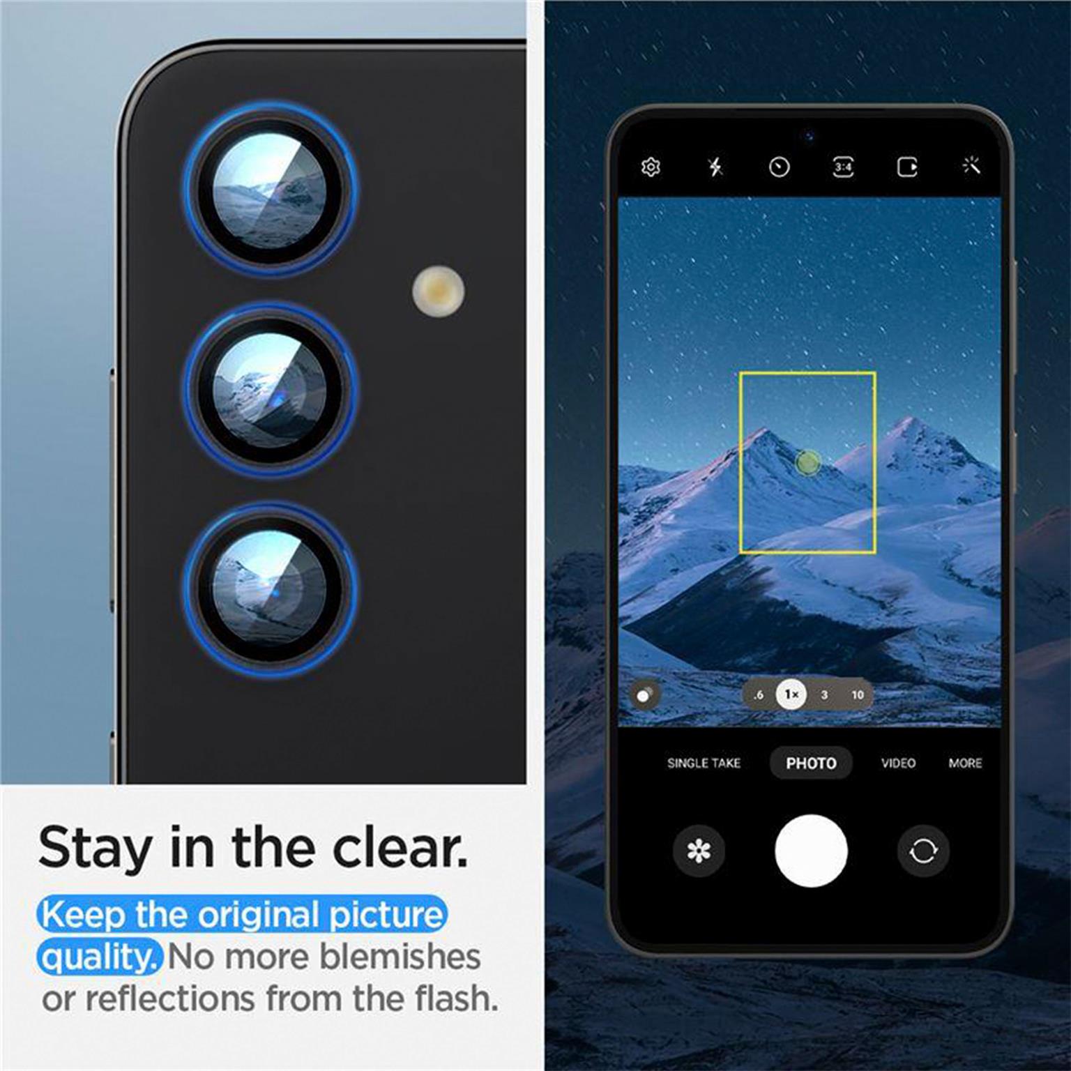 Spigen Glas.tR EZ Fit Optik Pro für Samsung Galaxy S24 Plus – Hartglasabdeckung für Smartphone Kamera – Weiteres Produktbild 7