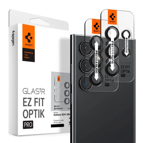 Spigen Glas.tR EZ Fit Optik Pro für Samsung Galaxy S24 Ultra – Hartglasabdeckung für Smartphone Kamera – Weiteres Produktbild 1 Spigen Glas.tR EZ Fit Optik Pro für Samsung Galaxy S24 Ultra – Hartglasabdeckung für Smartphone Kamera – Weiteres Produktbild 1