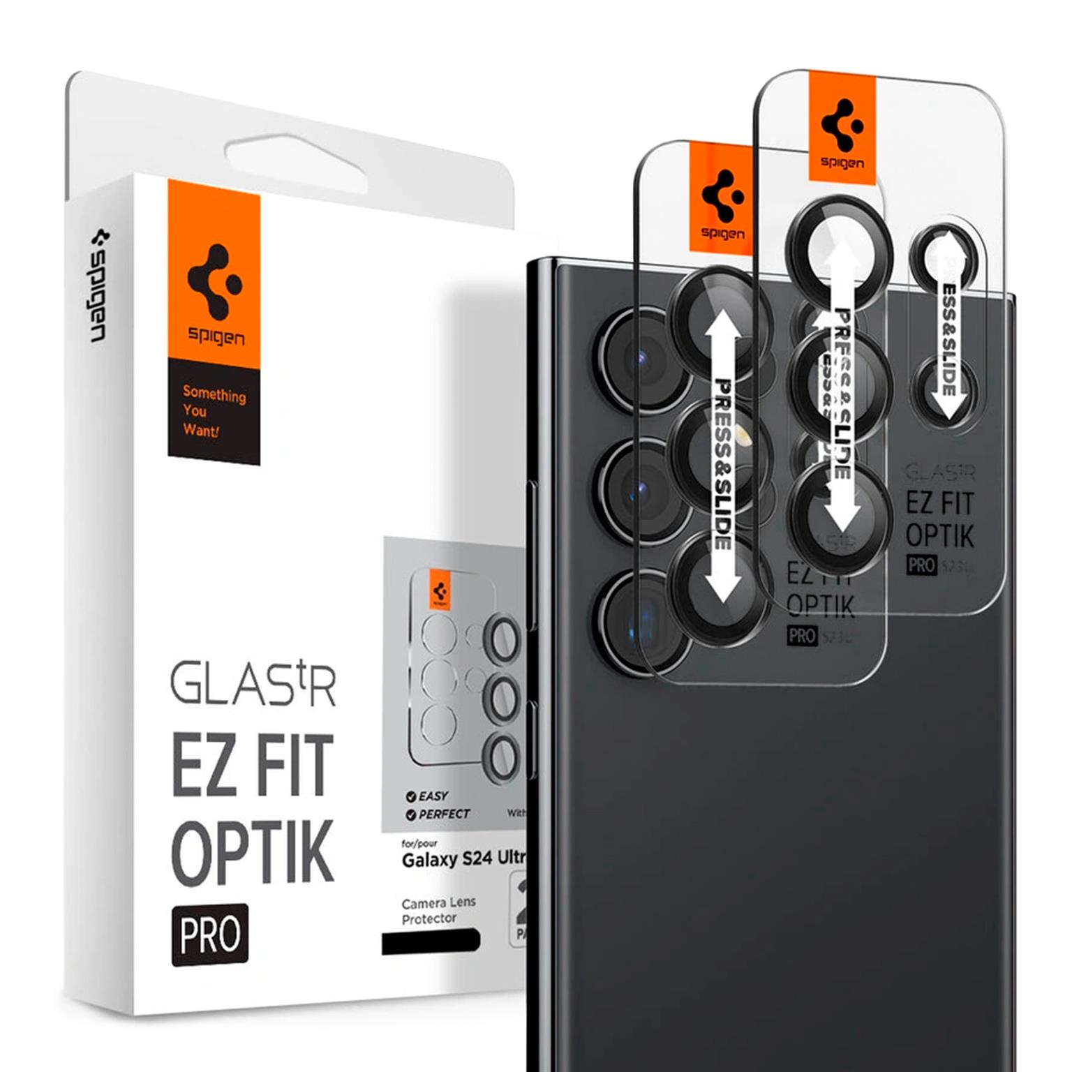 Spigen Glas.tR EZ Fit Optik Pro für Samsung Galaxy S24 Ultra – Hartglasabdeckung für Smartphone Kamera – Weiteres Produktbild 1 Spigen Glas.tR EZ Fit Optik Pro für Samsung Galaxy S24 Ultra – Hartglasabdeckung für Smartphone Kamera – Weiteres Produktbild 1