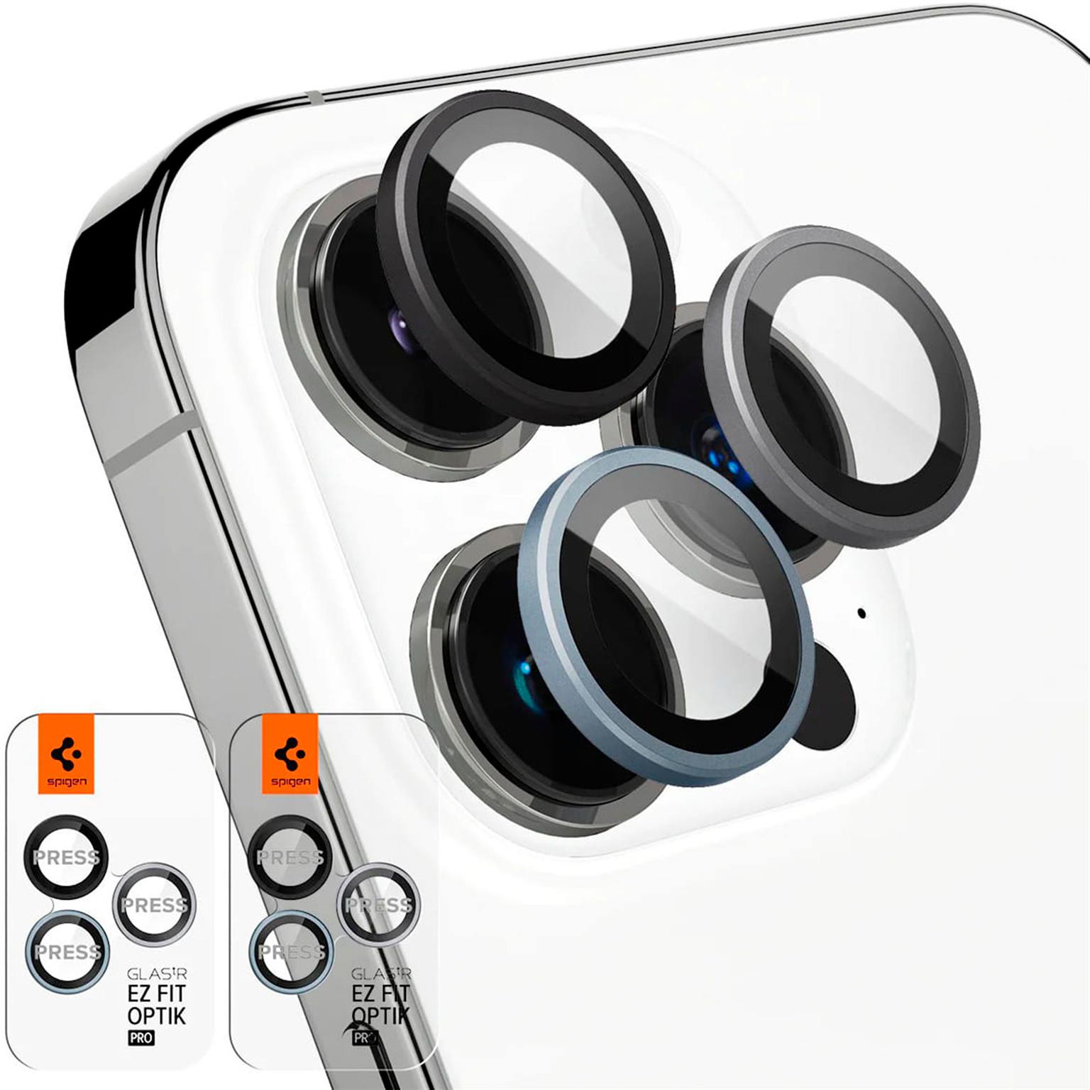 Spigen Glas.tR Optik für iPhone 15 Pro, iPhone 15 Pro Max, iPhone 14 Pro & iPhone 14 Pro Max – 2x gehärtete Glas Folien für die Kamera – Weiteres Produktbild 3 Spigen Glas.tR Optik für iPhone 15 Pro, iPhone 15 Pro Max, iPhone 14 Pro & iPhone 14 Pro Max – 2x gehärtete Glas Folien für die Kamera – Weiteres Produktbild 3