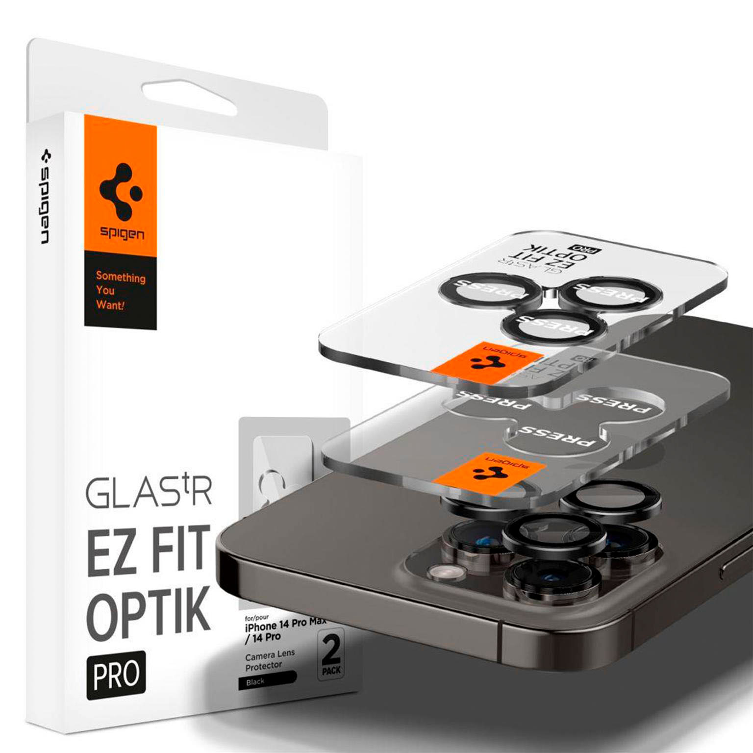 Spigen Glas.tR EZ Fit Optik Pro für iPhone 14 Pro & iPhone 14 Pro Max – Hartglasabdeckung für Smartphone Kamera – undefined