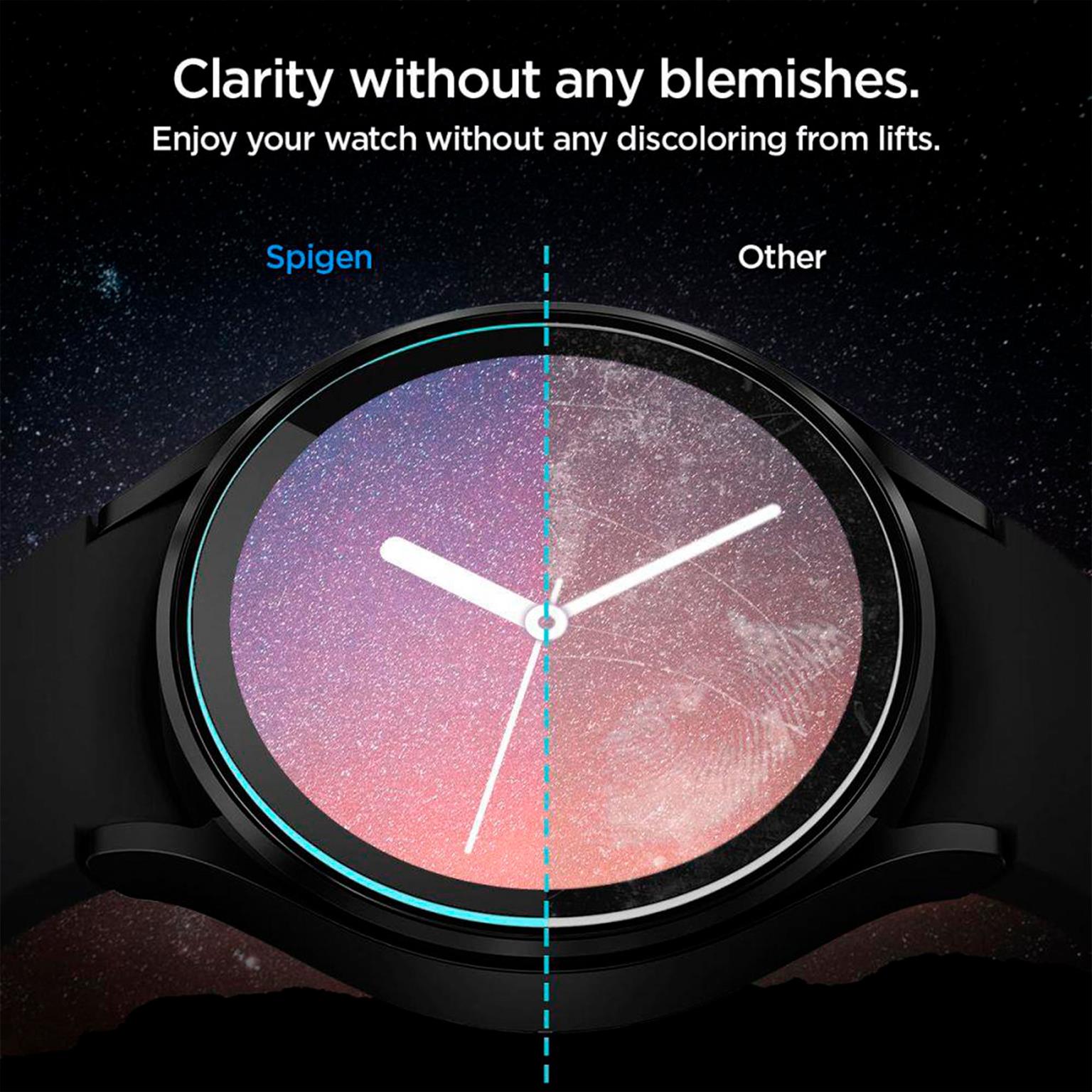 Spigen GLAS.tR EZ FIT – Displayschutz für Samsung Galaxy Watch5 Pro aus gehärtetem Glas, 2er Set – Weiteres Produktbild 8 Spigen GLAS.tR EZ FIT – Displayschutz für Samsung Galaxy Watch5 Pro aus gehärtetem Glas, 2er Set – Weiteres Produktbild 8