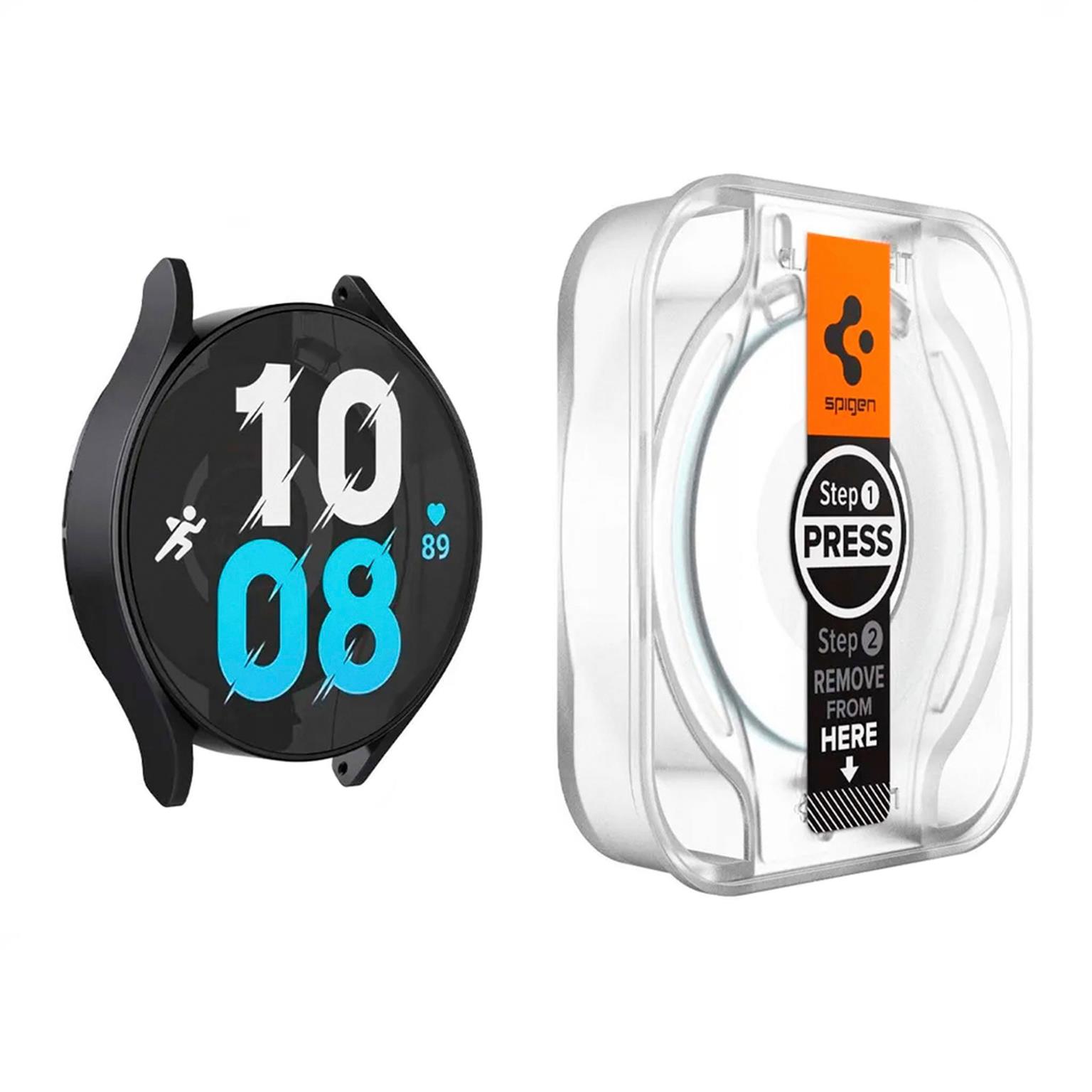 Spigen GLAS.tR EZ FIT – Displayschutz für Samsung Galaxy Watch6 (40mm) aus gehärtetem Glas, 2er Set – Weiteres Produktbild 2