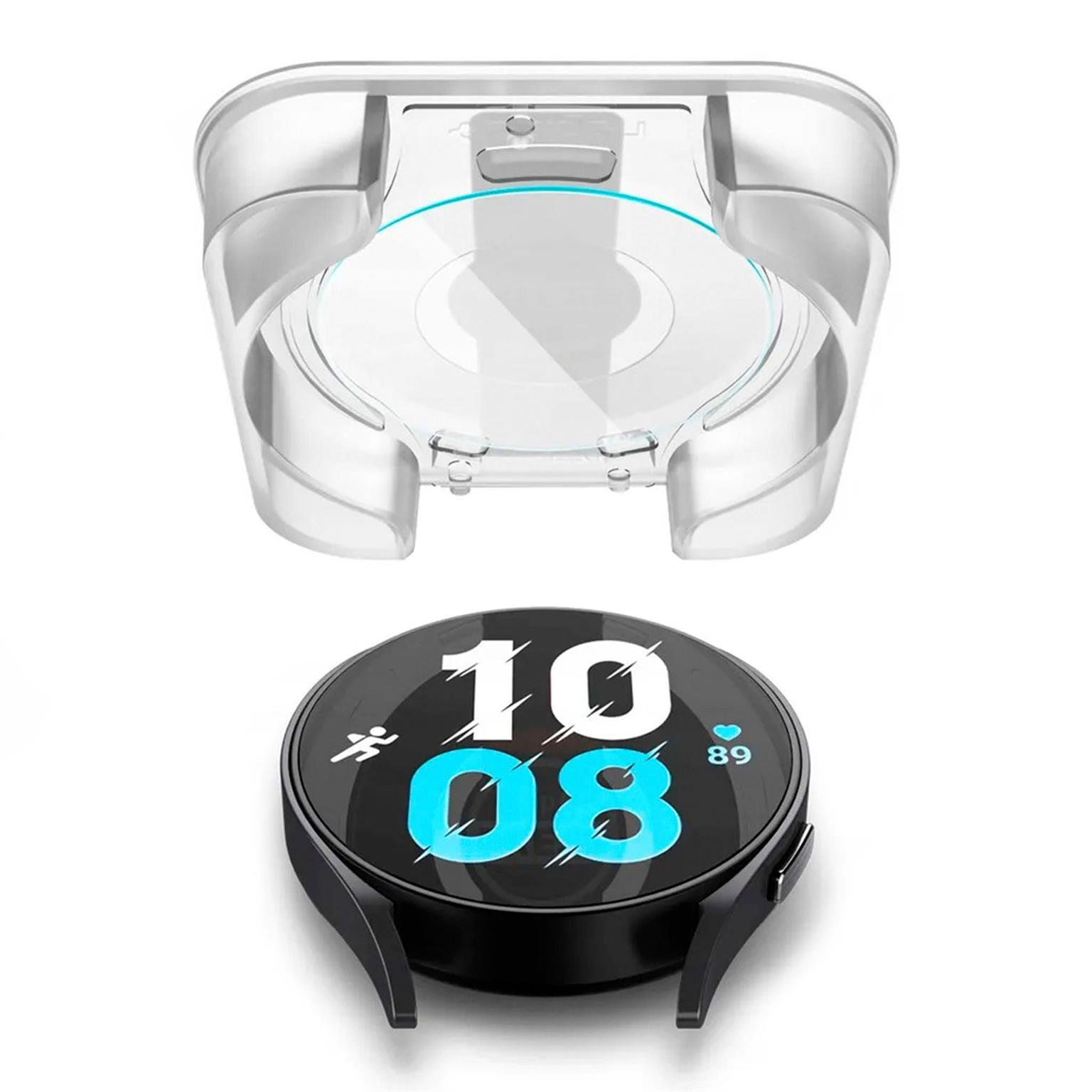 Spigen GLAS.tR EZ FIT – Displayschutz für Samsung Galaxy Watch6 (40mm) aus gehärtetem Glas, 2er Set – Weiteres Produktbild 3