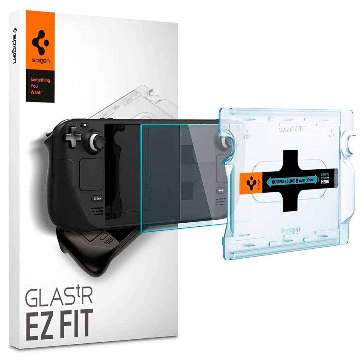 Spigen GLAS.tR EZ FIT – Schutzglas für Valve Steam Deck – Robuster Bildschirmschutz – undefined