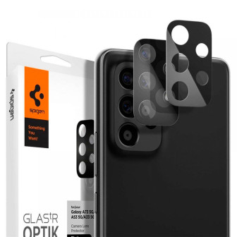 Spigen Glas.tR Optik für Samsung Galaxy A33 5G & A53 5G – 2x gehärtete Glas Folien für die Kamera – Schwarz