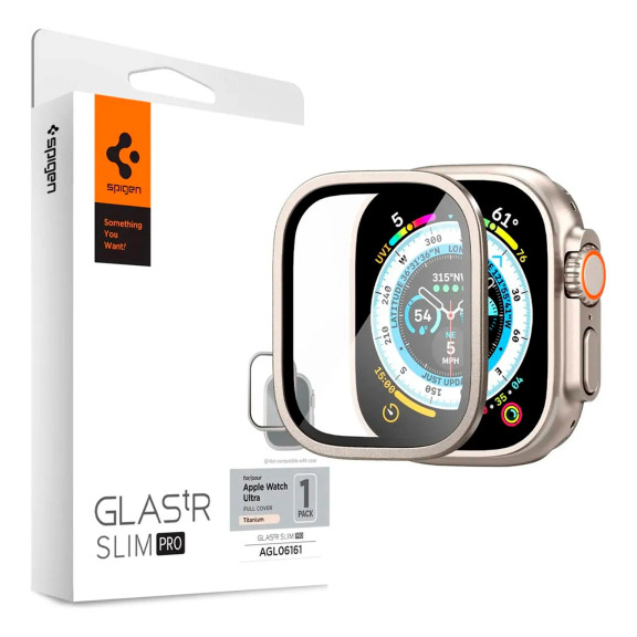 Spigen GLAS.tR Slim Pro – Displayschutz für Apple Watch Ultra 1 (49mm) aus gehärtetem Glas – Weiteres Produktbild 1