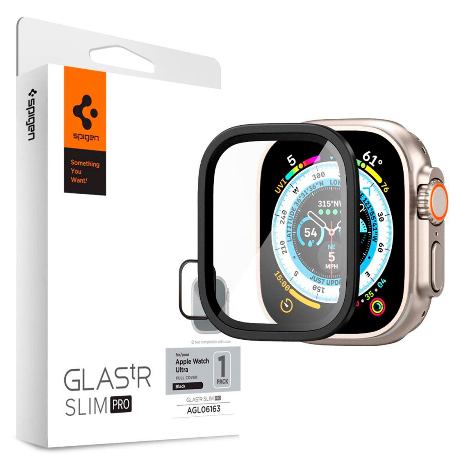 Spigen GLAS.tR Slim Pro – Displayschutz für Apple Watch Ultra 1 (49mm) aus gehärtetem Glas – undefined