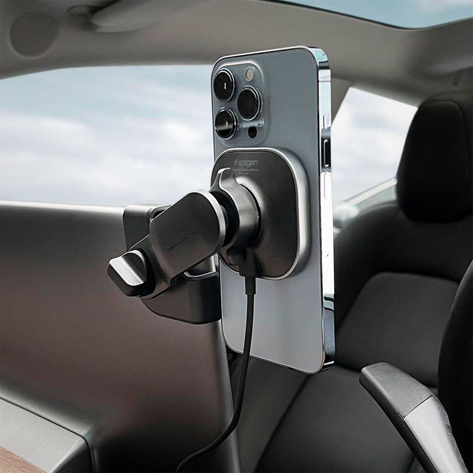 Spigen Tesla OneTap Pro Wireless Screen Car Mount – Komfort und Technologie für Tesla Model 3, S, X, Y – Weiteres Produktbild 7 Spigen Tesla OneTap Pro Wireless Screen Car Mount – Komfort und Technologie für Tesla Model 3, S, X, Y – Weiteres Produktbild 7