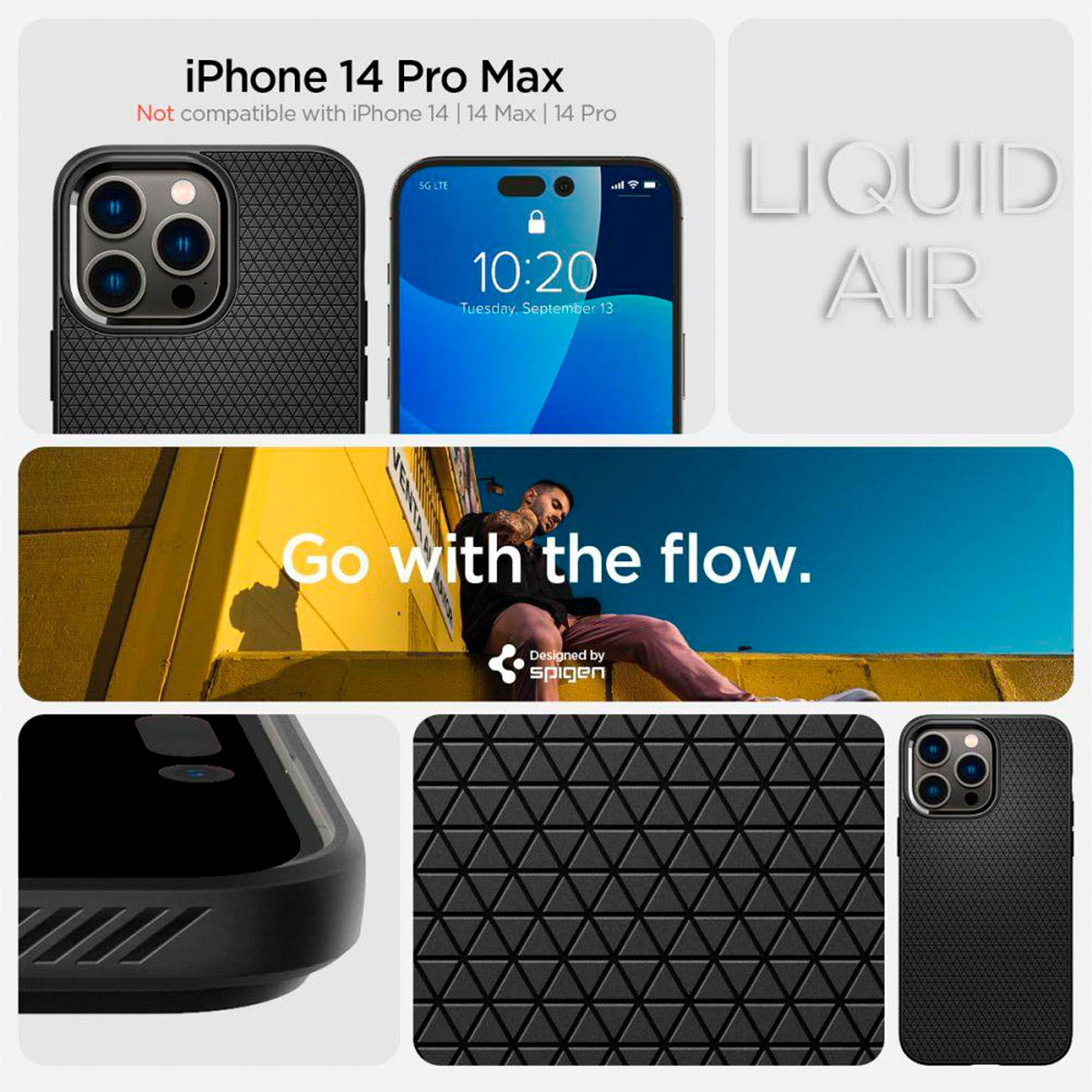 Spigen Liquid Air Case für iPhone 14 Pro Max – fingerabdruckresistente Hülle – Weiteres Produktbild 3