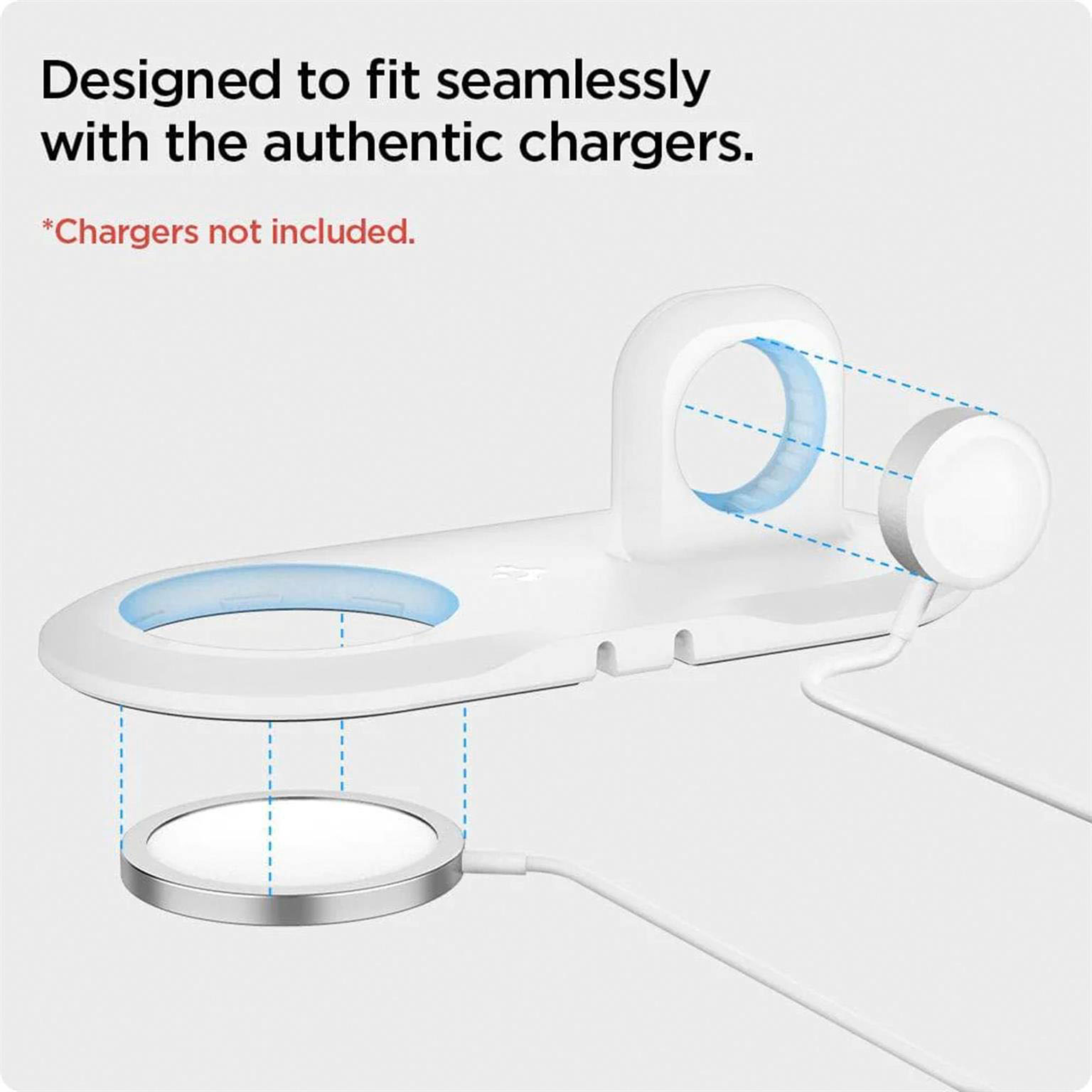 Spigen MagFit Duo – Qi-Ladestation mit Doppel Ladefunktion für Smartphone und Smartwatch Induktives Laden – Weiteres Produktbild 5