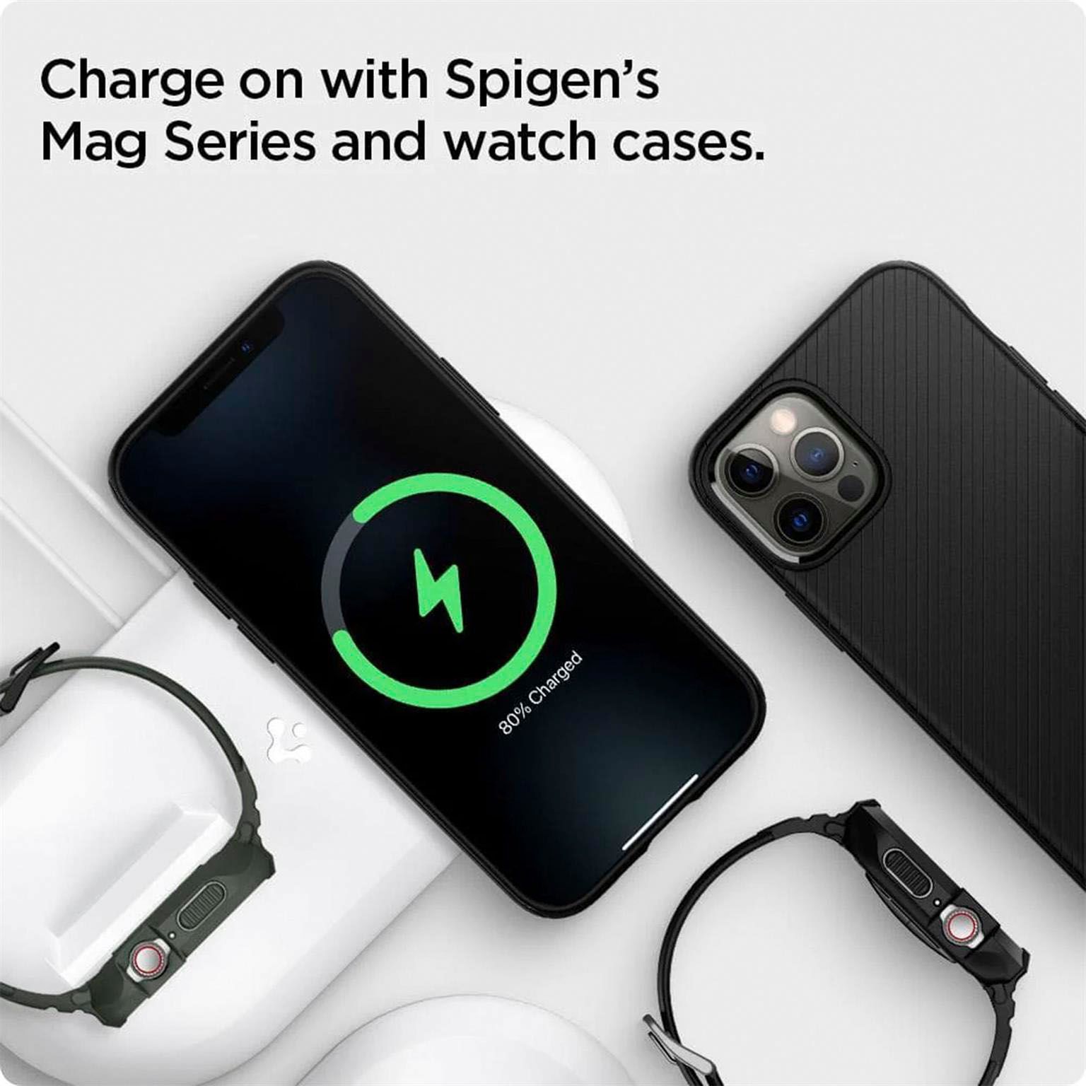 Spigen MagFit Duo – Qi-Ladestation mit Doppel Ladefunktion für Smartphone und Smartwatch Induktives Laden – Weiteres Produktbild 8 Spigen MagFit Duo – Qi-Ladestation mit Doppel Ladefunktion für Smartphone und Smartwatch Induktives Laden – Weiteres Produktbild 8