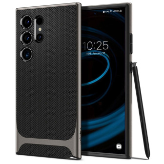 Spigen Neo Hybrid Case – Ergonomische Handyhülle für Samsung Galaxy S24 Ultra – Fischgrätendesign – Gunmetal Spigen Neo Hybrid Case – Ergonomische Handyhülle für Samsung Galaxy S24 Ultra – Fischgrätendesign – Gunmetal