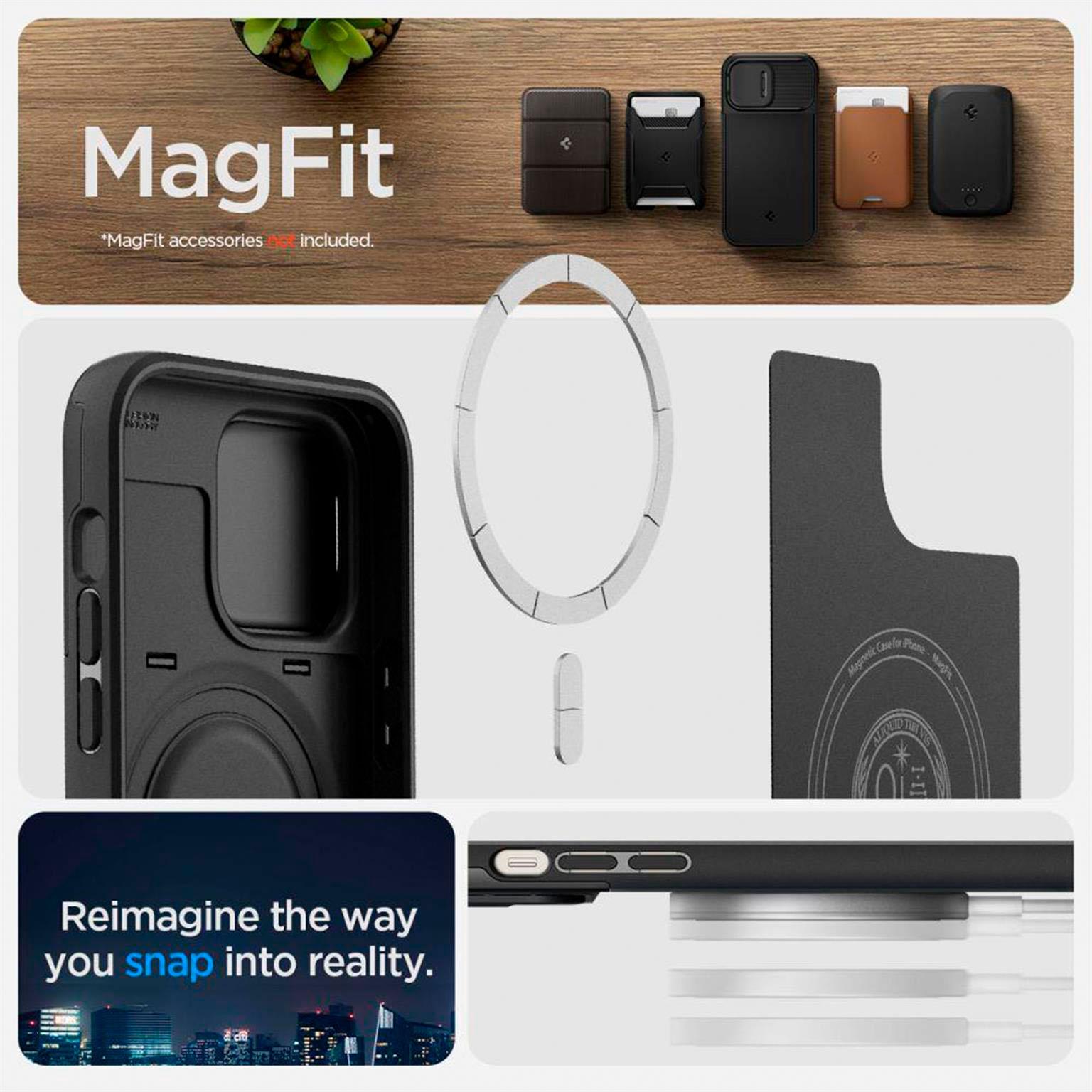 Spigen Optik Armor (MagFit) für iPhone 14 Pro Max – mit Schiebeplatte für die Kamerainsel – Weiteres Produktbild 7