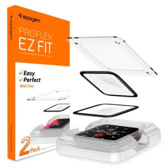 Pro Flex EZ FIT – Displayschutz für Apple Watch 4/5/6/SE (44mm) – Kratzfester und stoßfester Displayschutz – Transparent/Schwarz Pro Flex EZ FIT – Displayschutz für Apple Watch 4/5/6/SE (44mm) – Kratzfester und stoßfester Displayschutz – Transparent/Schwarz