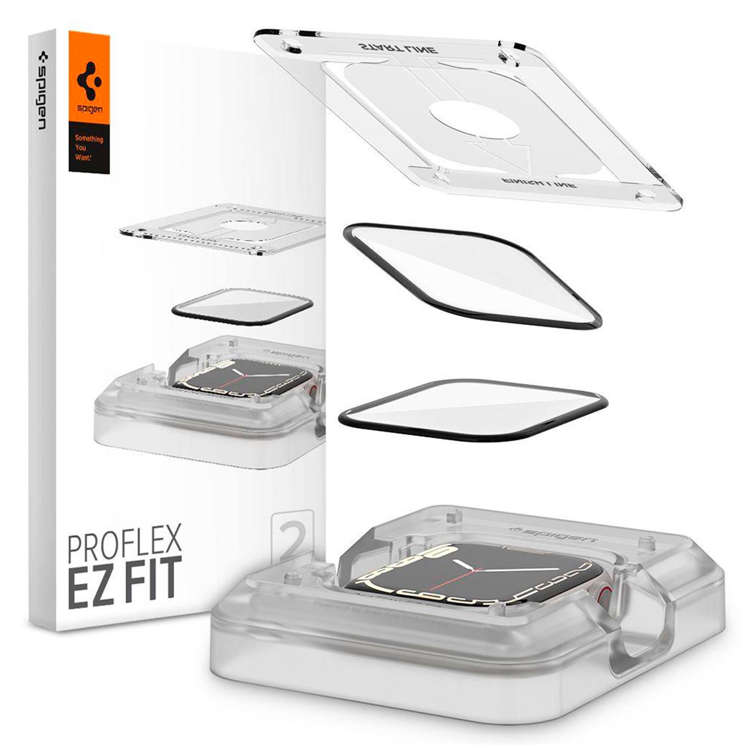 Pro Flex EZ FIT – Displayschutz für Apple Watch 7/8 (41mm) – Kratzfester und stoßfester Displayschutz – undefined