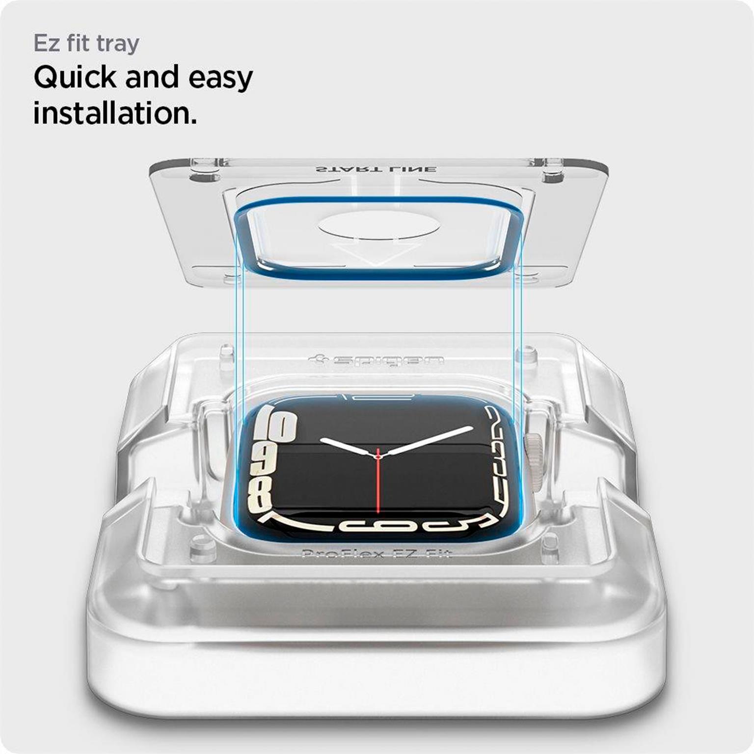 Pro Flex EZ FIT – Displayschutz für Apple Watch 7/8 (41mm) – Kratzfester und stoßfester Displayschutz – Weiteres Produktbild 6