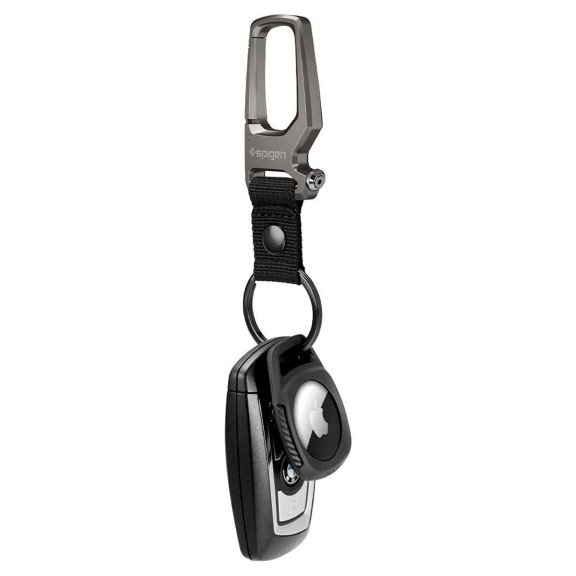 Spigen Rugged Armor AirTag Hülle – AirTag Case, AirTag Anhänger, AirTag Halter, Karabinerhaken, stoßfest – Weiteres Produktbild 2