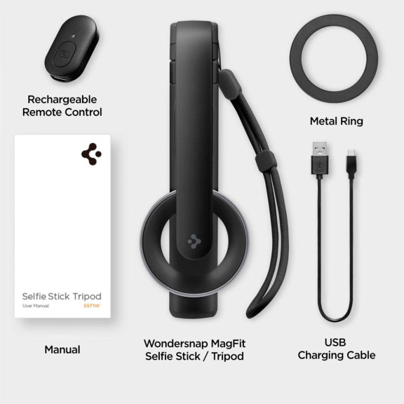 Spigen S571W MagSafe Bluetooth-Selfie-Stick – MagSafe Selfie-Stange mit Stativfunktion Bluetooth für iOS Android – Weiteres Produktbild 9 Spigen S571W MagSafe Bluetooth-Selfie-Stick – MagSafe Selfie-Stange mit Stativfunktion Bluetooth für iOS Android – Weiteres Produktbild 9