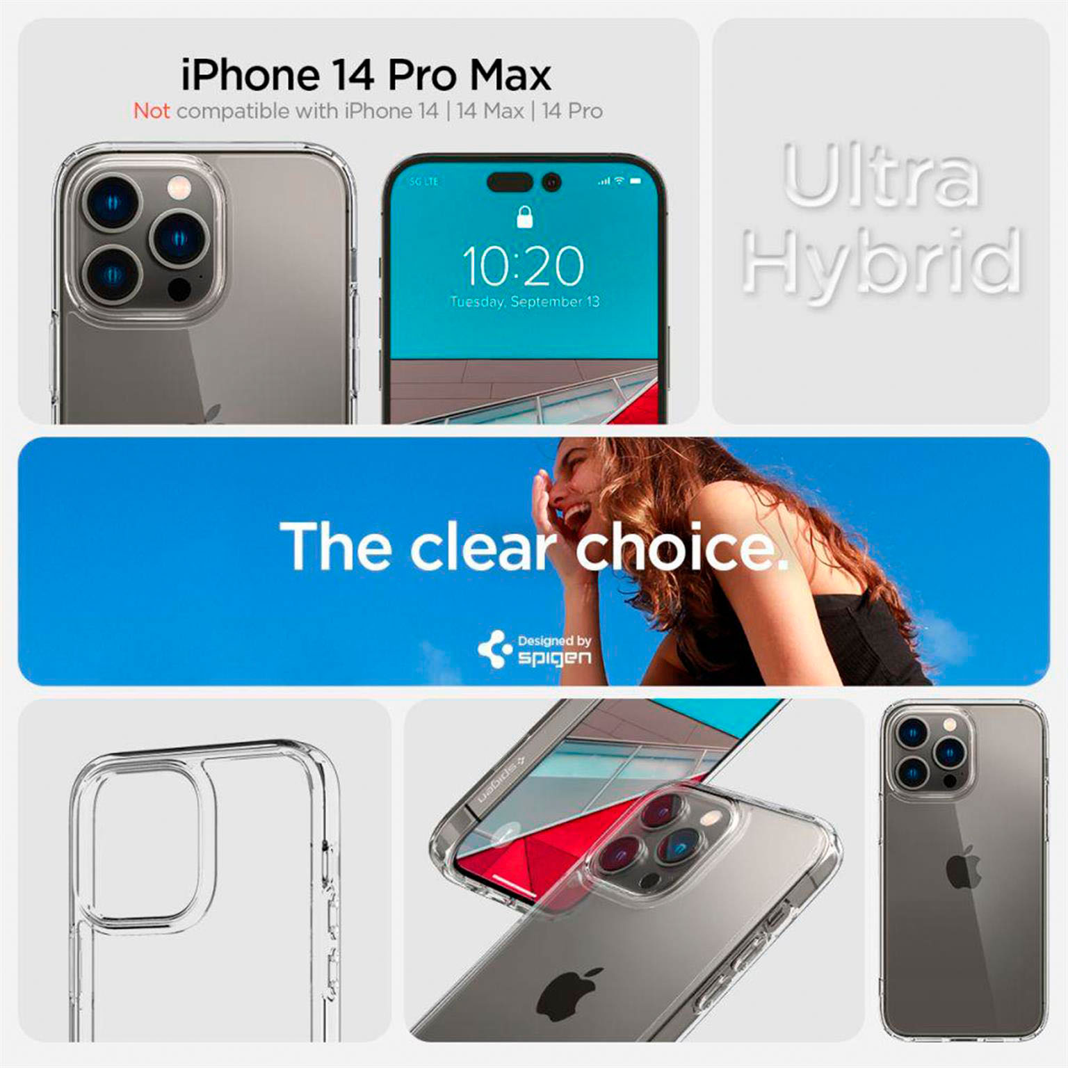 Spigen Ultra Hybrid Case für iPhone 14 Pro Max – schlankes Design mit transparenter Rückseite – Weiteres Produktbild 5 Spigen Ultra Hybrid Case für iPhone 14 Pro Max – schlankes Design mit transparenter Rückseite – Weiteres Produktbild 5