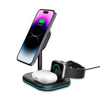 Tech-Protect 3in1 induktives Ladegerät mit Ständer – MagSafe Ladestation Wireless Charger für mehrere Geräte – Produktbild 4