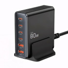 Tech-Protect 6-Port PD80W QC3.0 Ladestation – Multi USB Charger für gleichzeitiges Laden mehrerer Geräte  – Produktbild 1