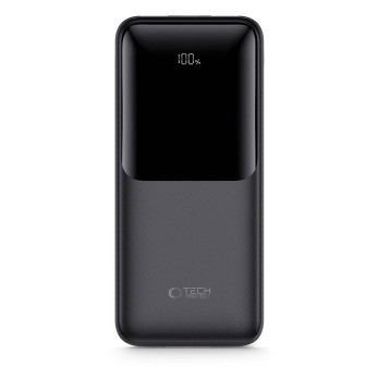 Tech-Protect Powerbank PB01 – 22.5W,  mehrere USB Ports, LED – für Smartphones und andere Geräte – 10.000 mAh – Schwarz