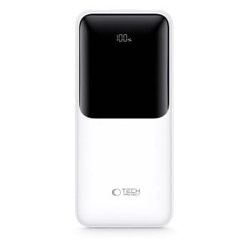 Tech-Protect Powerbank PB01 – 22.5W, mehrere USB Ports, LED – für Smartphones und andere Geräte – 10.000 mAh – Weiß Tech-Protect Powerbank PB01 – 22.5W, mehrere USB Ports, LED – für Smartphones und andere Geräte – 10.000 mAh – Weiß