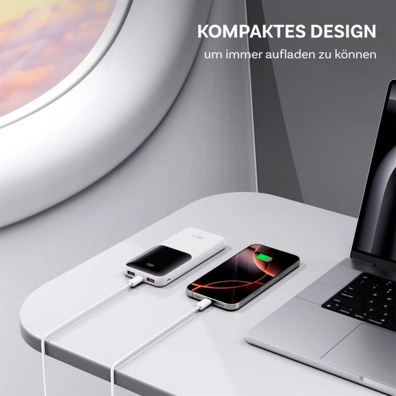 Tech-Protect Powerbank PB01 – 22.5W,  mehrere USB Ports, LED – für Smartphones und andere Geräte – 10.000 mAh – Weiteres Produktbild 2