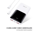 Tech-Protect Powerbank PB01 – 22.5W,  mehrere USB Ports, LED – für Smartphones und andere Geräte – 10.000 mAh – Produktbild 3