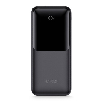 Tech-Protect Powerbank PB02 – 22.5W,  mehrere USB Ports, LED – für Smartphones und andere Geräte – 20.000 mAh – Schwarz