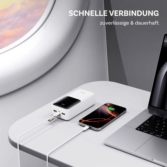 Tech-Protect Powerbank PB03 – 22.5W,  mehrere USB Ports, LED – für Smartphones und andere Geräte – 30.000 mAh – Weiteres Produktbild 2