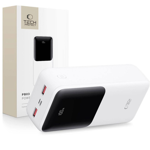 Tech-Protect Powerbank PB03 – 22.5W,  mehrere USB Ports, LED – für Smartphones und andere Geräte – 30.000 mAh – Weiteres Produktbild 7
