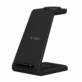 Tech-Protect QI15W-A36 – Mehrfach Ladestation Qi Ladegerät für gleichzeitiges Laden mehrerer Geräte – Schwarz
