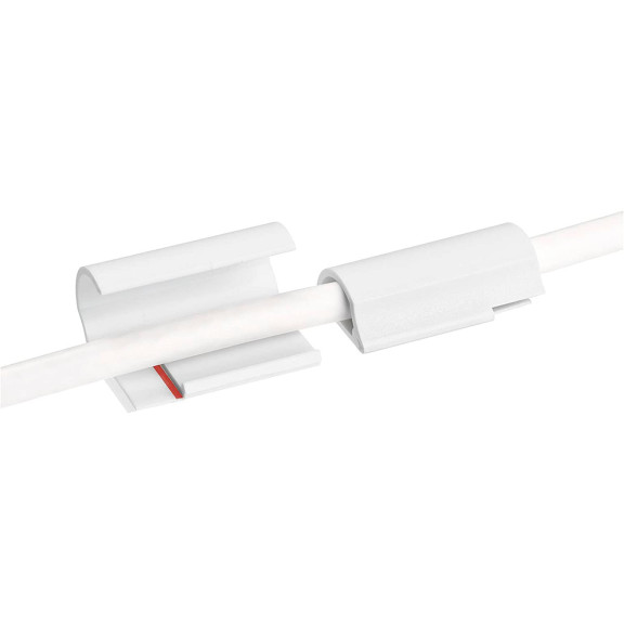 tesa Powerstrips Kabel-Clip – Selbstklebende Kabelclips, Kabelhalter für Schreibtisch, Kabelmanagement – Weiteres Produktbild 2