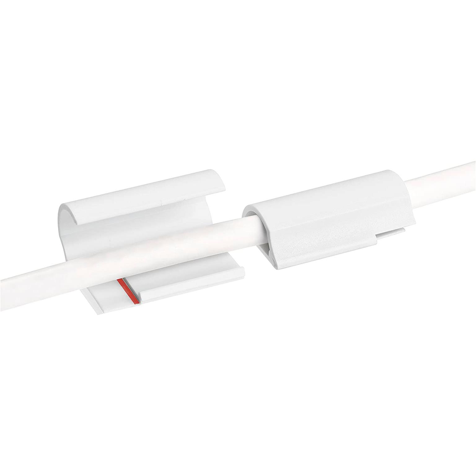 tesa Powerstrips Kabel-Clip – Selbstklebende Kabelclips, Kabelhalter für Schreibtisch, Kabelmanagement – Weiteres Produktbild 1