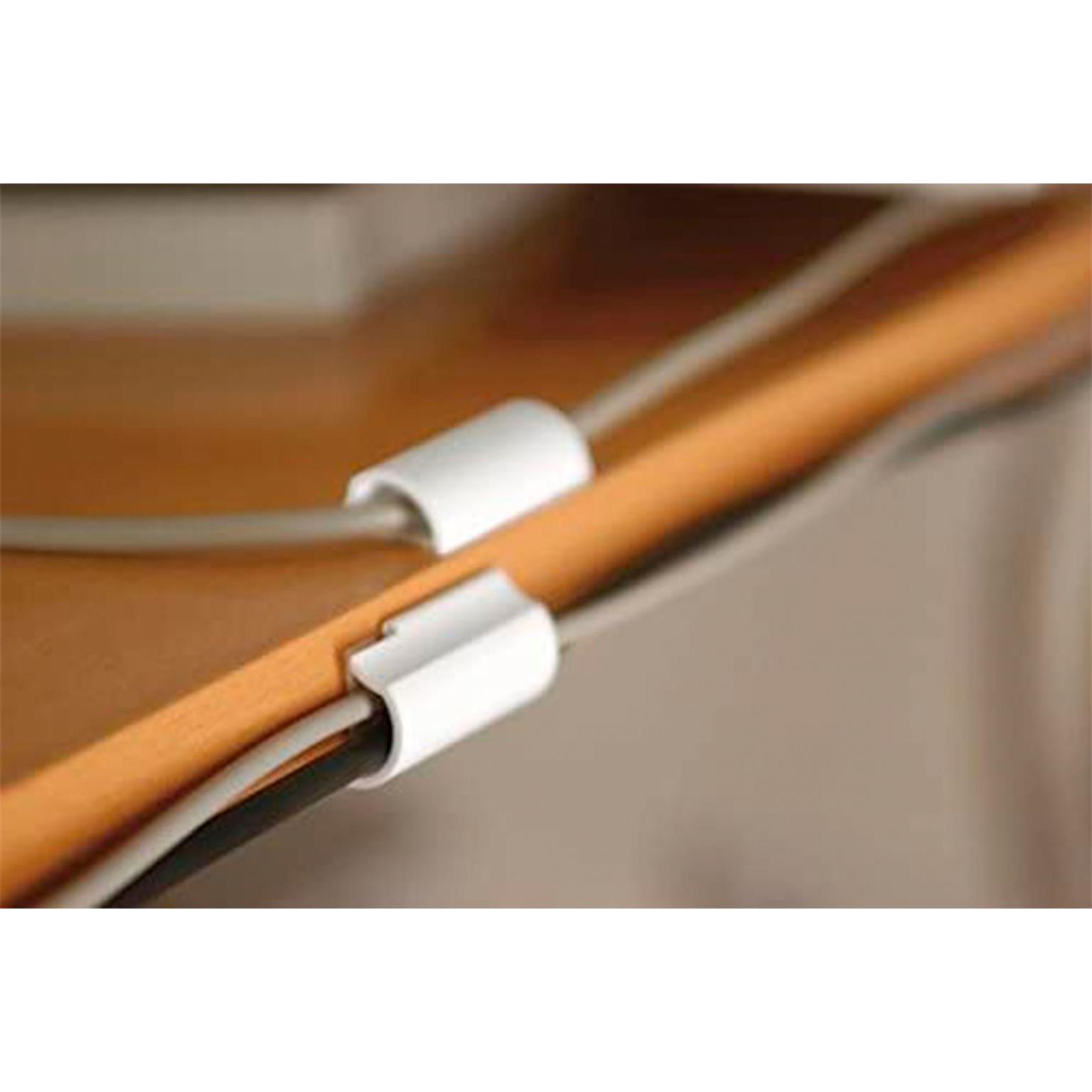 tesa Powerstrips Kabel-Clip – Selbstklebende Kabelclips, Kabelhalter für Schreibtisch, Kabelmanagement – Weiteres Produktbild 2