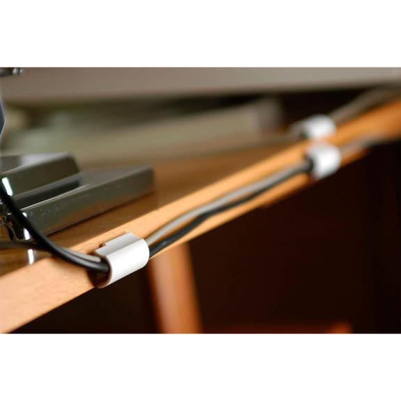 tesa Powerstrips Kabel-Clip – Selbstklebende Kabelclips, Kabelhalter für Schreibtisch, Kabelmanagement – Weiteres Produktbild 4
