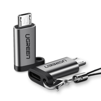 Ugreen USB-C MicroUSB Stecker – USB-C zu MicroUSB Kabel, USB-C zu MicroUSB Kabel für Tablets – Grau