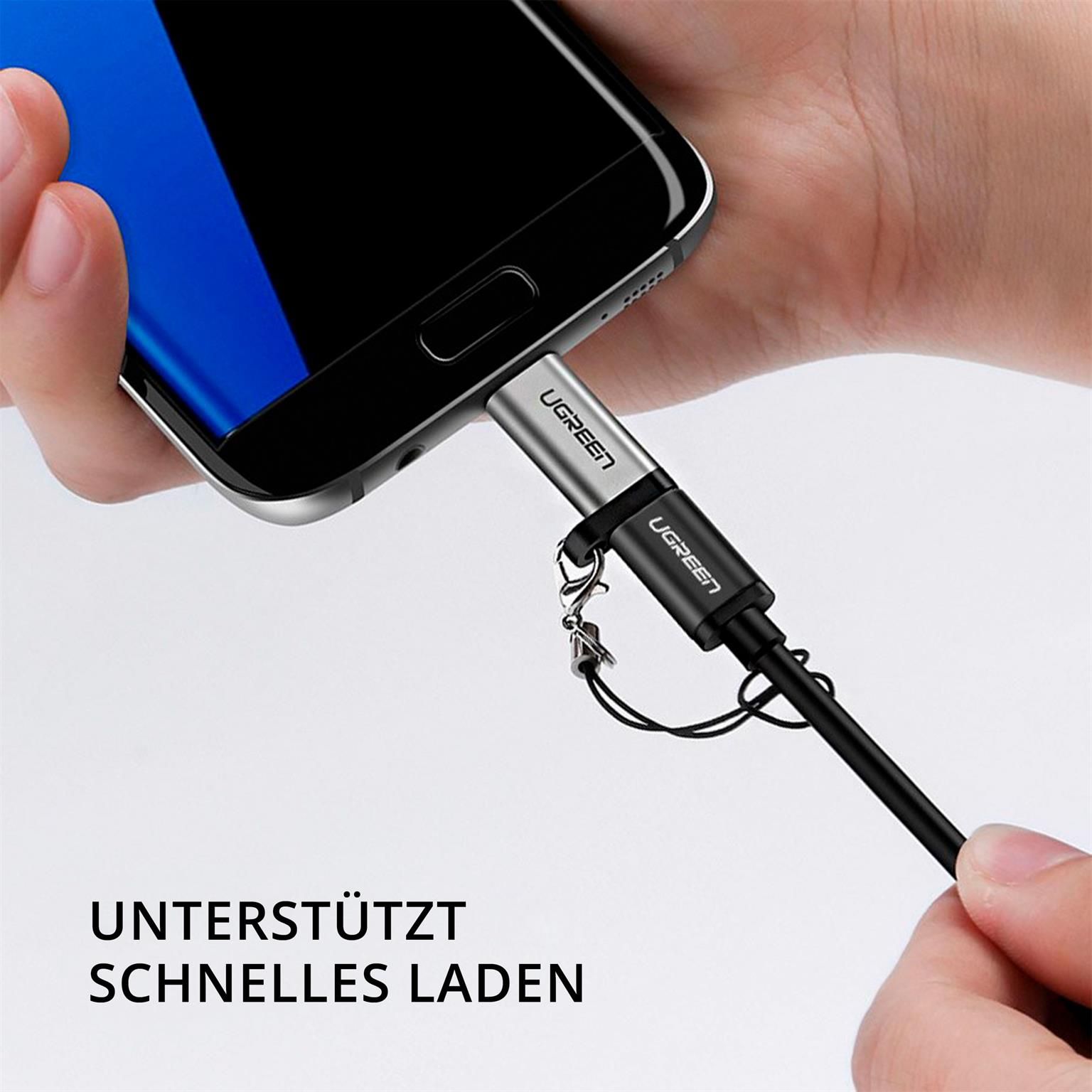 Ugreen USB-C MicroUSB Stecker – USB-C zu MicroUSB Kabel, USB-C zu MicroUSB Kabel für Tablets – Weiteres Produktbild 3 Ugreen USB-C MicroUSB Stecker – USB-C zu MicroUSB Kabel, USB-C zu MicroUSB Kabel für Tablets – Weiteres Produktbild 3