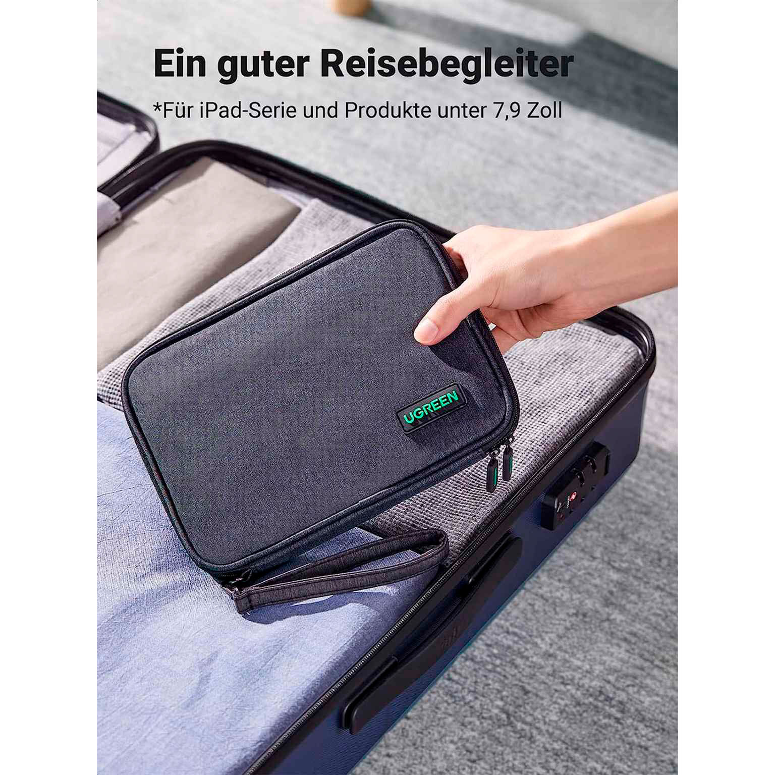 Ugreen Elektronik-Reisetasche – Großräumige Zubehörtasche für Kabel und diverse Geräte – Einschichtig – Weiteres Produktbild 3