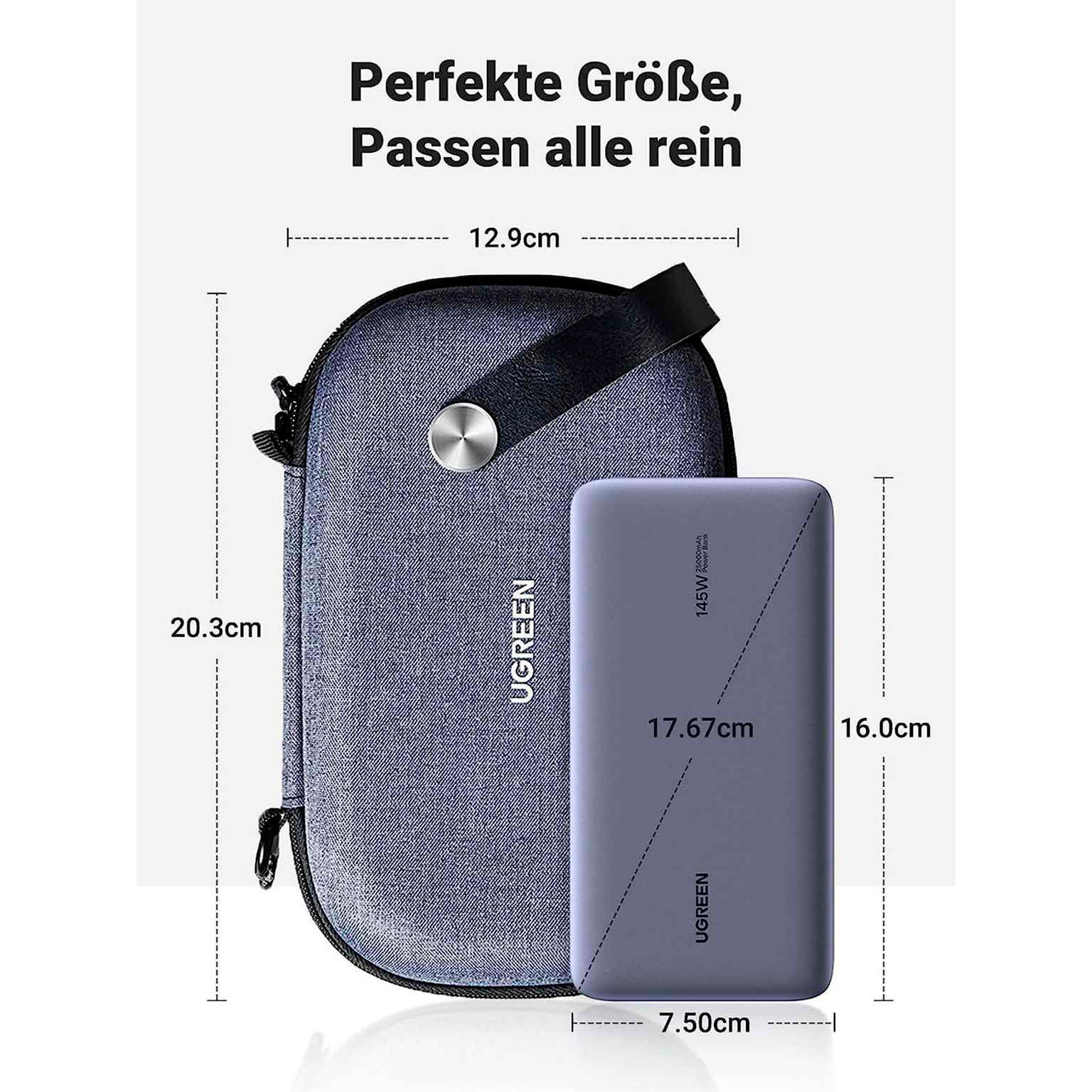 UGREEN Reise Organizer – Universal Organizer für Elektronik Zubehör, Tasche mit Reißverschluss – Weiteres Produktbild 5