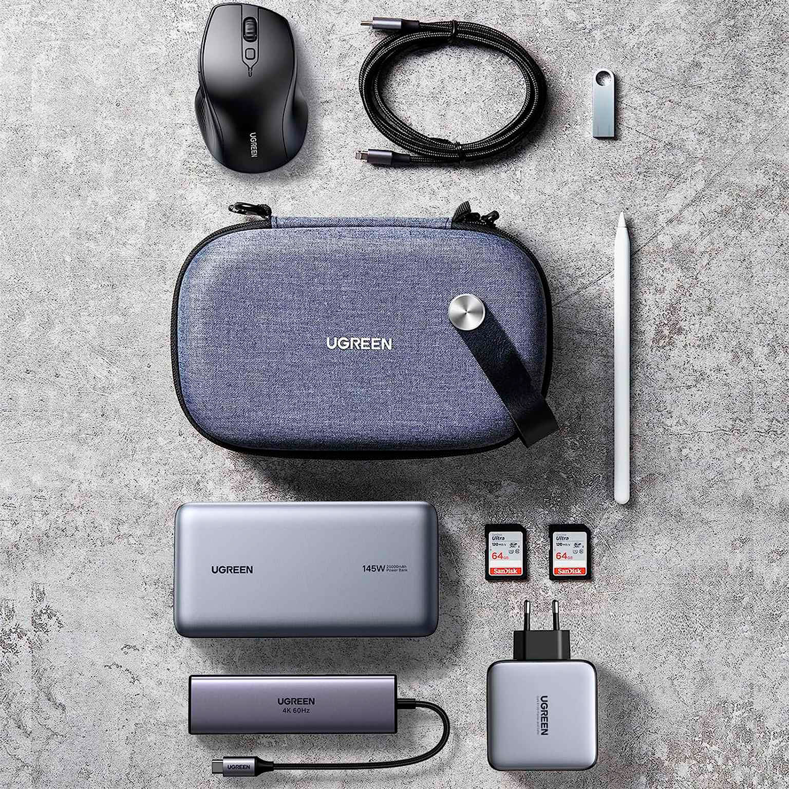 UGREEN Reise Organizer – Universal Organizer für Elektronik Zubehör, Tasche mit Reißverschluss – Weiteres Produktbild 6